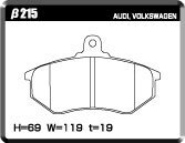 ACRE アクレ ブレーキパッド ダストレスリアル フロント用 ゴルフ (3) VR6 1HAAA H5.10～H10.8 FF 2.8L ～1H-S-399999_画像2