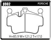 アクレ ブレーキパッド ユーロストリート リア用 911 (997) カレラS/カレラ4S/タルガ4S 997M9701 997M9701K 997M9701KF H17.2～H20.7 3.8L_画像2