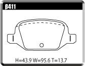 ACRE アクレ ブレーキパッド ユーロストリート 前後セット アバルト595/595C 312141 312142 31214T H25.1～H29.2 16バルブ ターボ FF 1.4L_画像3