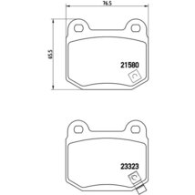 brembo ブレンボ ブラックブレーキパッド 1台分セット レガシィツーリングワゴン BP5 H17.8～H21.5 2.0 STi Brembo_画像5