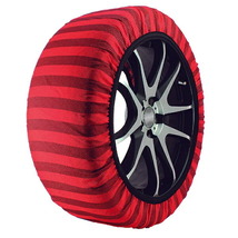 ISSE イッセ スノーソックス クラシックモデル タイヤサイズ145/65R15に対応 標準タイプ レッド (サイズ58/2個入り) 布製タイヤチェーン_画像1