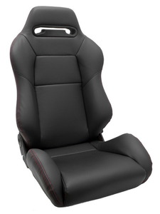 JADE スタイリッシュシートカバー for RECARO SR-3 ブラック×レッドステッチ