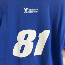 ワイズギアレーシング ノリック Lサイズ Tシャツ 81 ヤマハレーシング ブルー 青 阿部典史 8耐 全日本 バイク YAMAHA YZF YZR 当時物_画像5