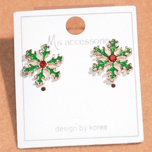 * free shipping * Christmas earrings * snow. crystal * new goods *W46