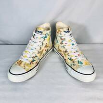 即決★CONVERSE★26.0㎝ ハイカットスニーカー コンバース オールスター メンズ サーフィン柄 総柄 アイボリー 8ホールシューズ 靴 S535_画像3