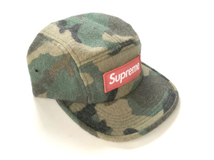 2017Supreme Camo Wool Camp Capウールキャップキャップ シュプリーム 迷彩柄WOODLAND CAMO