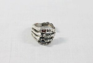 ◎ 中古品 ArtemisClassic アルテミスクラシック スカルハンドリング 18号 リング シルバー アクセサリー メンズ h_b