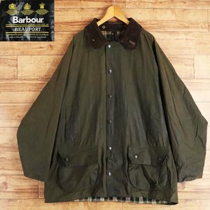 D5J/R8.25-1　ユーロ古着　イギリス製　Barbour　BEAUFORT　バブアー　ビューフォート　オイルドジャケット　ハンティング　C52/132CM　