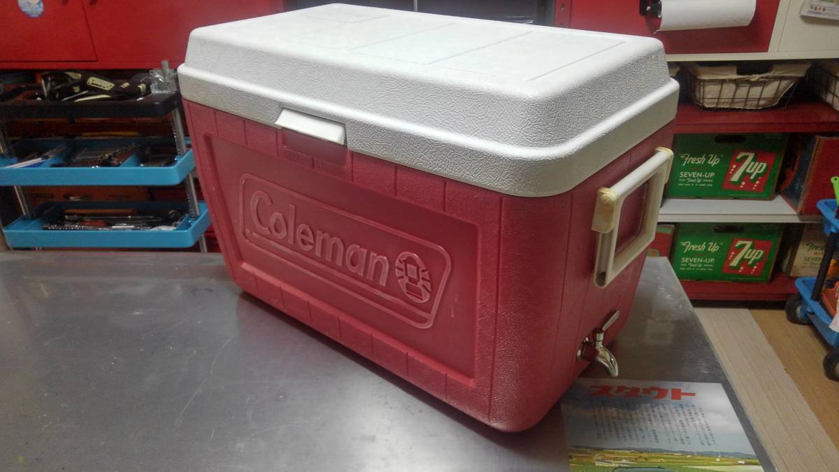 一番人気物 Coleman コールマン クーラーボックス ヴィンテージ 72年7月製 約28l グリーン 不備有り 30l未満 Hlt No