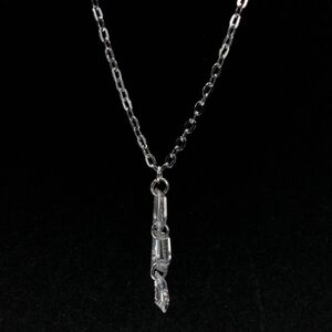 数量限定！Pt999 プラチナ 0.12ct テーパーダイヤ ネックレス 42cm