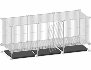 ペットケージ 飼育ゲージ トレー付小動物用 組立式 フェンス 