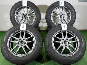 4本 ZACK 17インチ ホイール 7J +48 5H 114.3 スタッドレス ヨコハマ アイスガード G075 225/65R17 CX-5 CX-8 エクストレイル アウトバック