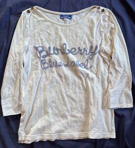 バーバリーブルーレーベル Burberry Blue Label 長袖Tシャツ サイズ38 M 　ロゴ　高級タイプ