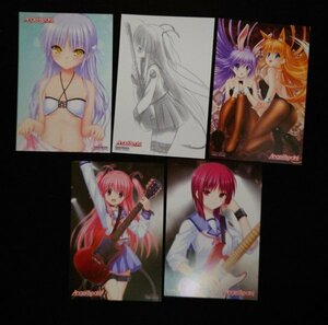 Angel Beats!　ポストカード　5枚セット　天使　立華かなで　ユイ　ゆり　岩沢