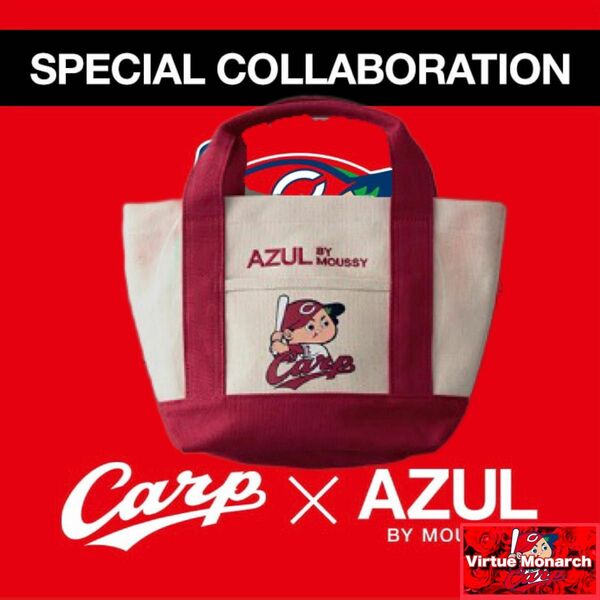 カープ × AZULコラボミニトートバッグ（柄RED）広島東洋カープ