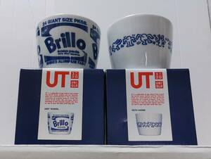 2021 limited goods UNIQLO UT goods soba chocolate 2 point set ①Andy Warhol[Brillo]+②Keith Haring[ONE LINE] Shiranami . see . porcelain box attaching * unused 