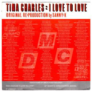 DISCO FUNK.BOOGIE.SOUL.ELECTRO.45★Tina Charles / I love to love / reproduction / KOCO / MURO / 7インチ / 