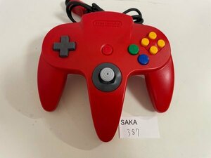 任天堂　N64　ニンテンドー64　コントローラ　コントローラーブロス　レッド　387