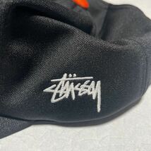 Stussy ステューシー Sロゴ ロゴ刺繍 スナップバック キャップ 帽子 ブラック オレンジ_画像7