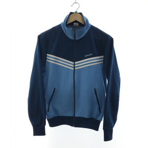 【中古】adidas アディダス 80s デサント製 トラックジャケット サイズ：M ブルー ジャージ 80年代[240024404762]