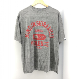 【中古】SAPEur MASATOSHI HAMADA MIS-College Tee グレー サイズL　サプール[240024421778]