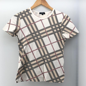 【中古】BURBERRY LONDON ノバチェック Tシャツ 1 ホワイト　バーバリー ロンドン[240024424055]