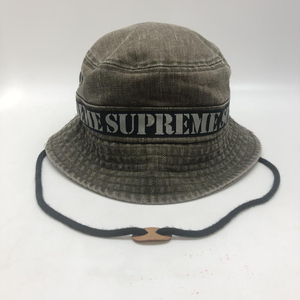 【中古】SUPREME 23SS StencilWebbingBoonie Olive　シュプリーム[240024433868]