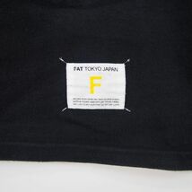 エフエーティー FAT POW パンチプリント半袖コットンTシャツ FATEE(FAT)ブラック/日本製_画像3