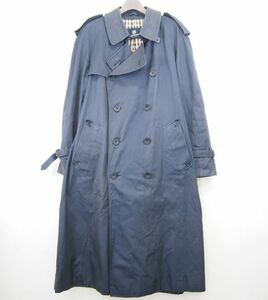 英国製 アクアスキュータム Aquascutum New AQUA5 トレンチコート(40)ネイビー