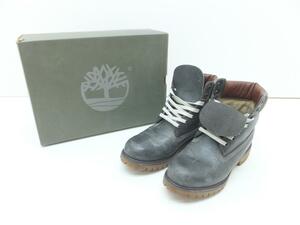 78AM☆Timberland ティンバーランド プレミアム ブーツ グレー TIMBERLAND メンズ US7.5 25.5cm 中古