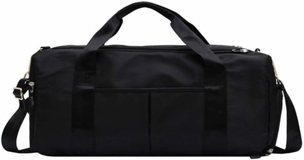 [Hope Retailer]スポーツバッグ ボストンバッグ ジムバック 旅行バッグ シューズ収納 大容量 メンズ レディース (Black)