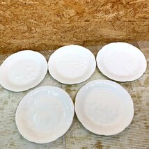 ★NARUMI★Bone China ナルミ アソートプレートセット フルーツ柄 5枚セット キッチン 食器 丸皿 白いお皿 中古品 M_画像1