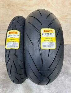 新品 PIRELLI DIABLO ROSSO3 2022年製 120/70ZR17 2023年製 240/45ZR17 ピレリ ディアブロ ロッソ3 前後セット 送料込 57,000円 (150380)