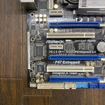 MG10-23 激安 マザーボード ASRock P67 Extreme6 LGA1155 BIOS立ち上がり確認済み ジャンク_画像2