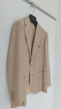 Cesare Attolini × BEAMS F 別注 カシミヤ × シルク メランジ ジャケット カラー:ベージュ サイズ:46_画像3