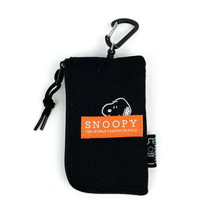  Snoopy key & Pas pouch RE-PET Logo orange key holder pass case SNOOPY
