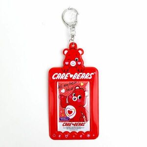  care Bear pass case all my Heart Bear .. color ticket holder IC card inserting red 