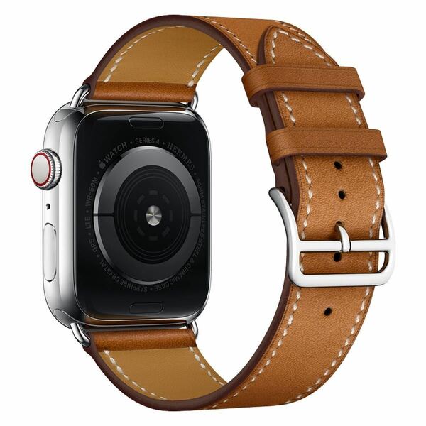 Apple Watch アップルウォッチ バンド　革ベルト　レザーベルトレザーストラップ 42/44/45/49mm シリーズ2345678SE対応 ブラウン
