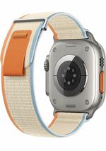 Apple Watch バンド 49mm 45mm 44mm 42mm ウーブンナイロン トレイルループ 伸縮性 柔らかく 快適で 軽量で 通気性　ベージュ色_画像1