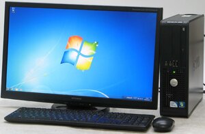 DELL Optiplex 380-450SF ■ 23インチ 液晶セット ■ Celeron-450/DVDROM/省スペース/Windows7 デスクトップ