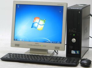 DELL Optiplex 380-450SF ■ 15インチ 液晶セット ■ Celeron-450/DVDROM/省スペース/Windows7 デスクトップ