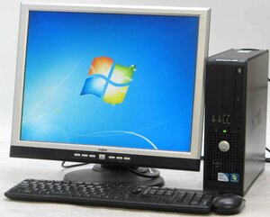 DELL Optiplex 380-450SF ■ 20インチ 液晶セット ■ Celeron-450/DVDROM/省スペース/Windows7 デスクトップ