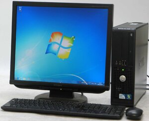 DELL Optiplex 380-450SF ■ 19インチ 液晶セット ■ Celeron-450/DVDROM/省スペース/Windows7 デスクトップ