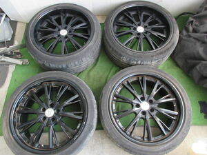 【17】 ANHELO アネーロ タイヤホイール 4本 20×8.5J 20×9.5J PCD/114.3 インセット/＋35 5穴 245/40R20 中古 ☆051019ｒｓ