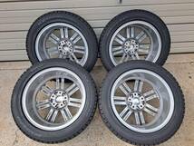 8分山～状態良好　ベンツCクラス　225/50R17 ×7J /PCD112 /5穴　ピレリ　RELLI ICE ASIMMETRICO アルミ付 スタッドレスタイヤ4本セット_画像3