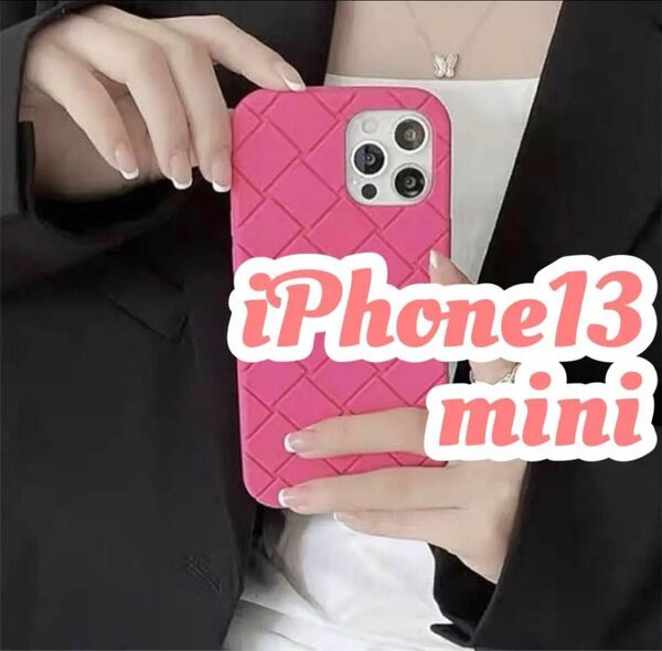 アイフォンケース　IPhone 13mini ケース シリコン ピンク　スマホ　カバー