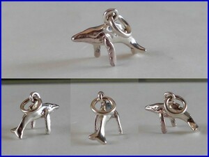 ☆シルバー925 ザトウクジラペンダントトップ　クジラ　ホエール　 アクセサリー　ペンダントトップ　humpbackwhale marine silver ☆