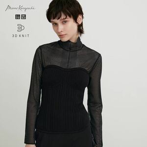 sale!新品タグ付☆UNIQLO×マメクロゴウチ☆3Dスフレヤーンリブビスチェスムース黒