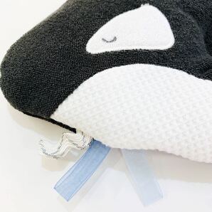 【新品未使用】mocmof モクモフ シャチ ぬいぐるみまくら ベビー枕 水族館 海の生き物 AQUARIUMシリーズ ブラック 白黒 おひるね かわいいの画像3