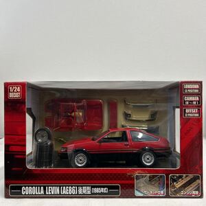 アオシマ DISM 1/24 TOYOTA Corolla Levin AE86 Red 後期型 1985年式 トヨタ カローラレビン 旧車 完成品 ミニカー モデルカー 国産名車